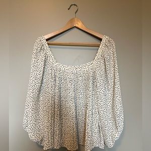 ZARA | pleated top blouse